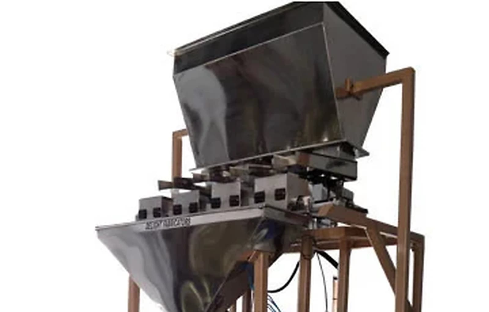 Packing machine filler hopper detail